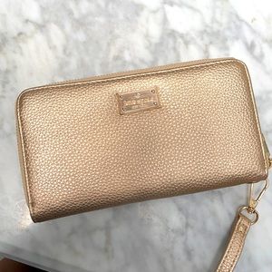 NEW kate spade gold wristlet